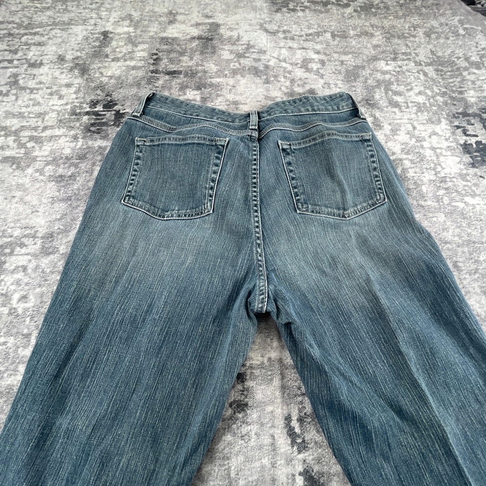 Vtg LL Bean Womens 14T Jeans 90s Straight Leg Blue Denim Tall - Picture 2 of 12